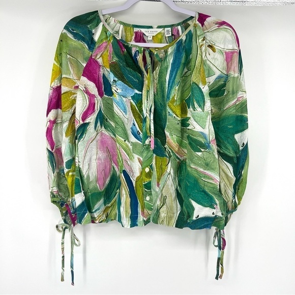 Ted Baker London Raglan Puff Sleeves Blouse  Size 8 US (3 UK) - Picture 2 of 11